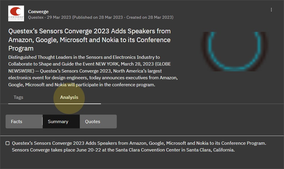 Global Newsfeed Summary